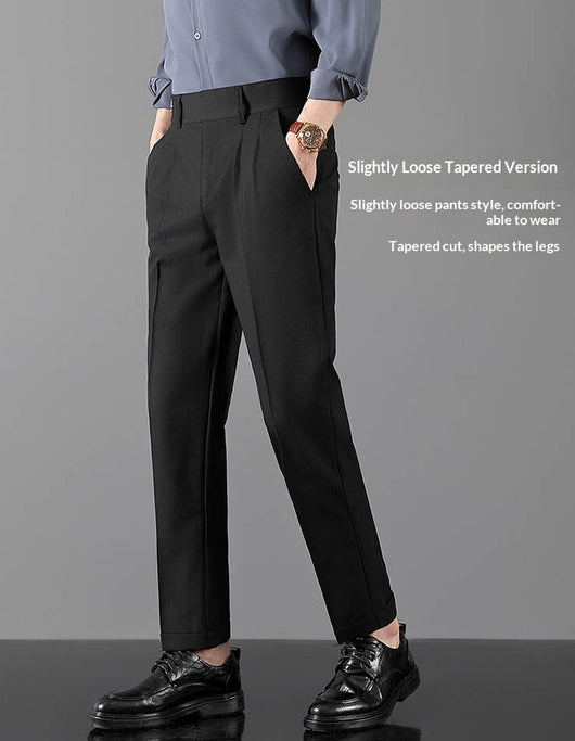 Pantalones Slim Fit de Corte Recto Estilo Británico para Hombre - Image 10