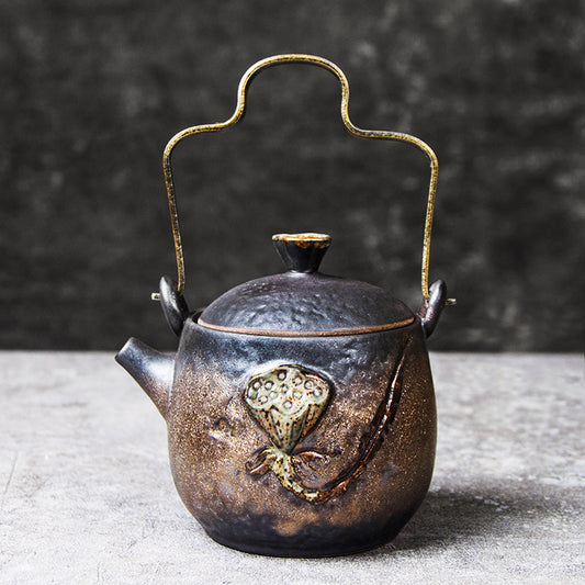 Tetera Cerámica Artesanal Estilo Japonés Retro
