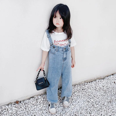 Jeans Anchos de Cintura Alta Estilo Coreano con Tiras - Image 18
