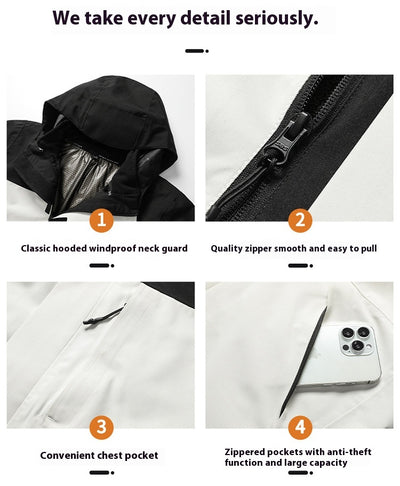 Abrigo Desmontable Impermeable Otoño-Invierno Unisex con Forro Adhesivo - Image 15