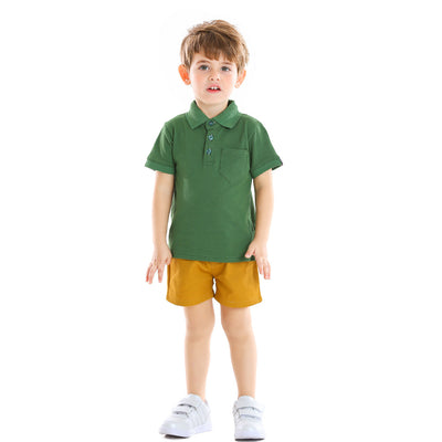 Playera Infantil Manga Corta Estilo College Transpirable con Cuello - Image 9