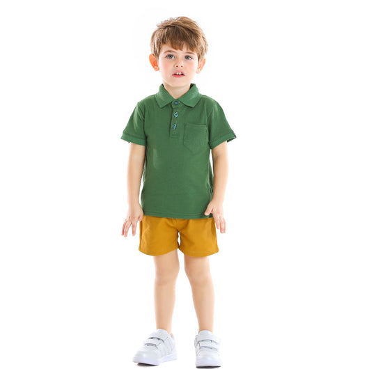 Playera Infantil Manga Corta Estilo College Transpirable con Cuello - Image 9