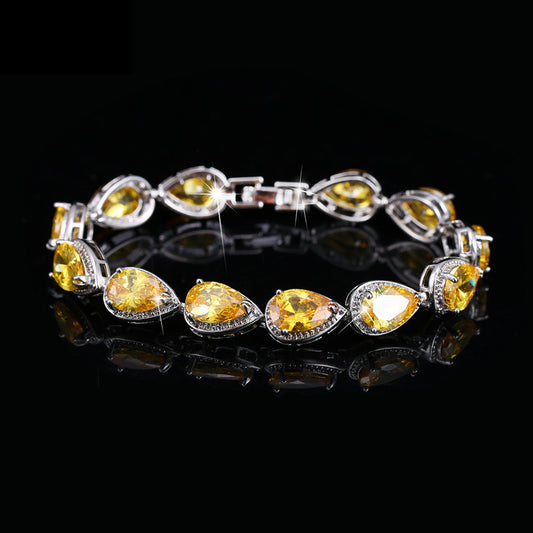 Pulsera de Niña con Zirconia Brillante y Baño de Platino - Image 2