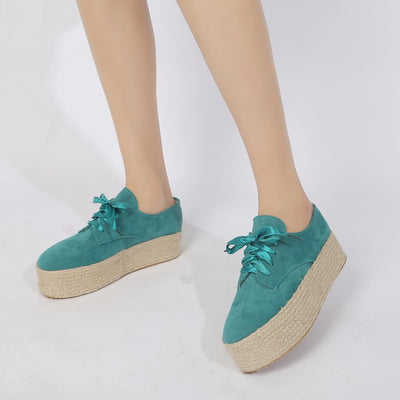 Zapatos Casuales para Mujer con Cordones y Punta Redonda - Image 14