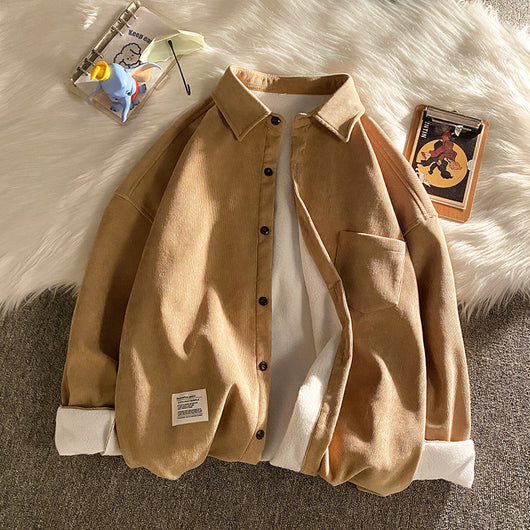 Chaqueta Camiseta de Pana Manga Larga para Hombre - Image 23