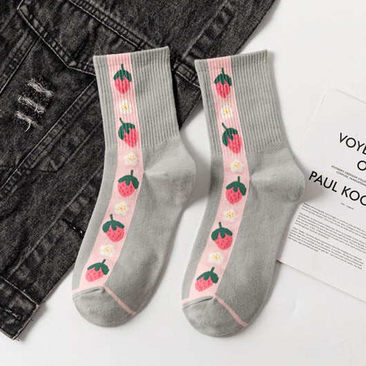 Calcetines Estampados de Piña y Fresa - Diseño Adorable - Image 10