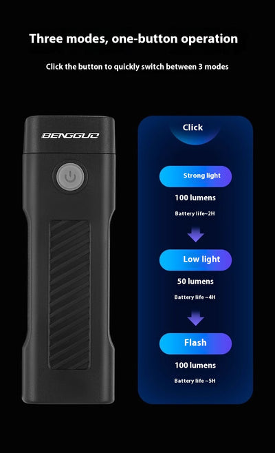 Luz Frontal LED USB Recargable para Bicicleta - Iluminación Nocturna de Seguridad - Image 13