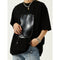 Camiseta Suelta Hombre Cuello Redondo Verano Manga Corta Personalidad