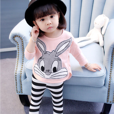 Conjunto de Algodón para Niña con Mangas Largas - Traje Infantil Elegante de Dos Piezas - Image 3