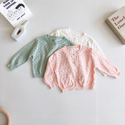 Cardigan Tejido para Niña con Detalles Calados y Manga Larga - Image 26
