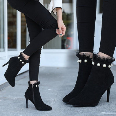 Zapatos de Tacón Alto Punta Fina Versátiles para Mujer - Image 10