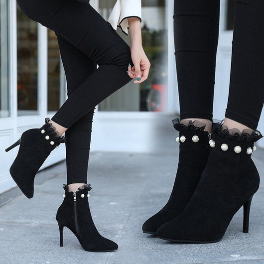 Zapatos de Tacón Alto Punta Fina Versátiles para Mujer - Image 10