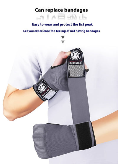 Guantes de Boxeo Medio Dedo con Vendaje Rápido y Protector de Mano - Image 17