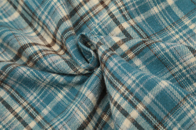 Camisa Polo Manga Larga Estilo Retro Americano a Cuadros con Borde Crudo - Image 5