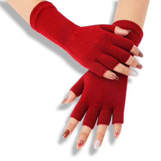 Guantes Térmicos Acrilicos Ribeteados con Dedos Abiertos - Image 3