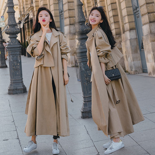 Abrigo Cortaviento Largo Oversized para Mujer - Largo hasta el Tobillo - Image 6