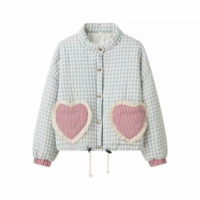 Abrigo Acolchado de Cuadros para Mujer - Calidez y Estilo - Image 7