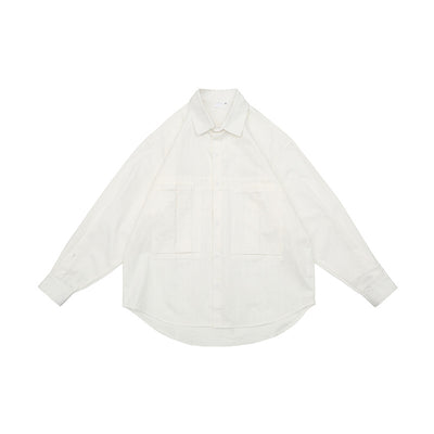 Chaqueta Camisa Lavada de Manga Larga Minimalista para Hombre y Mujer - Image 8