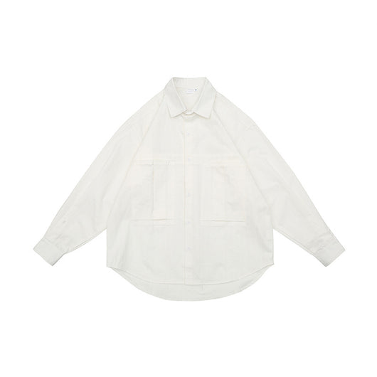 Chaqueta Camisa Lavada de Manga Larga Minimalista para Hombre y Mujer - Image 8