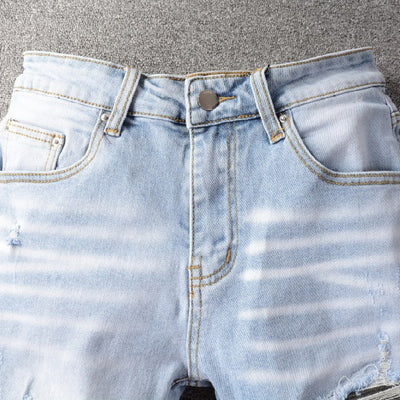 Jeans Azul Claro con Roturas Desgarradas - Image 5
