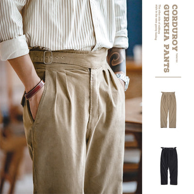 Pantalones Casual de Pana Estilo Americano para Hombre - Image 2