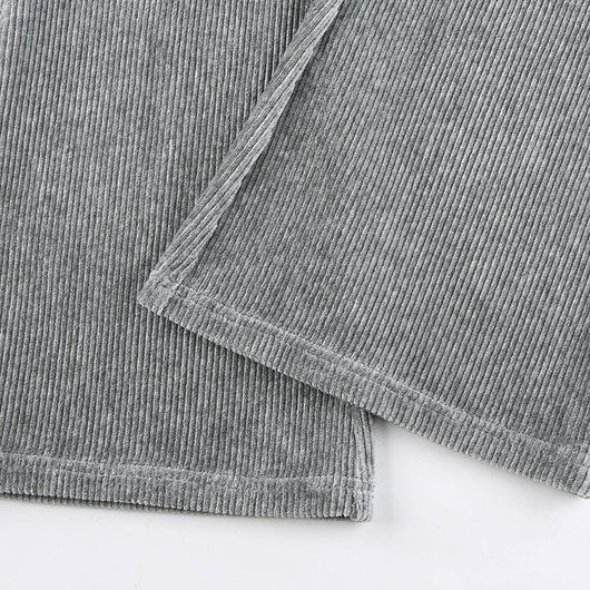 Pantalones de Pana Cintura Alta con Bolsillos - Corte Relajado y Slim - Image 29