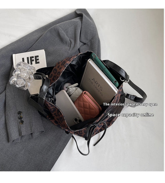 Mochila de Moda con Estampado Leopardo de Gran Capacidad Multiusos - Image 15