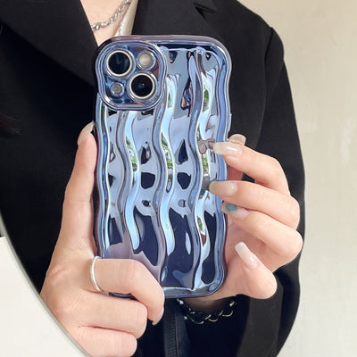 Funda para Teléfono con Efecto Ondas de Agua - Colores Sólidos - Image 3
