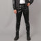 Pantalones Slim Fit de Cuero Coreano para Hombre