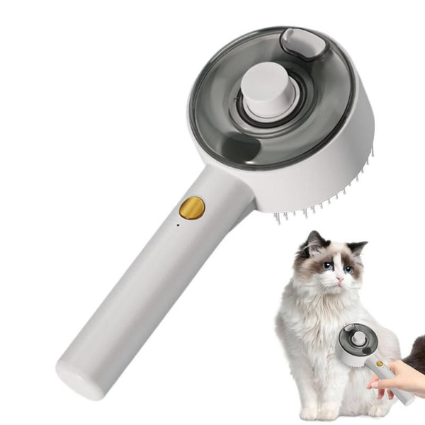 Cepillo Spa para Mascotas con Vapor - Deslanador USB Recargable para Perros y Gatos