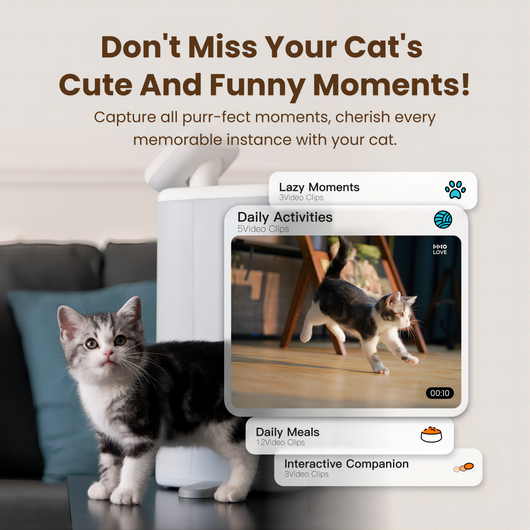 Comedero Automático para Gatos con Cámara 1080P, Control de Porciones y Visión Nocturna - Image 4