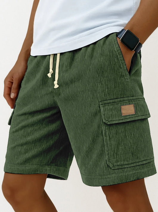 Shorts Corduroy con Bolsillos Laterales y Cordón 3D para Hombre - Image 11
