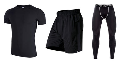 Conjunto de Fitness Elástico de Secado Rápido para Hombre Talla Grande - Image 4