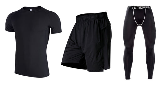 Conjunto de Fitness Elástico de Secado Rápido para Hombre Talla Grande - Image 4
