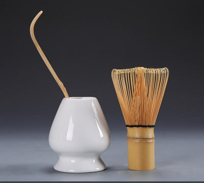 Juego de Té Matcha Japonés Tradicional de Tres Piezas con Batidor de Bambú - Image 3