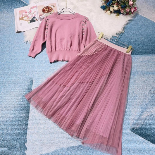 Conjunto Falda Mesh con Panel Superior - Image 5