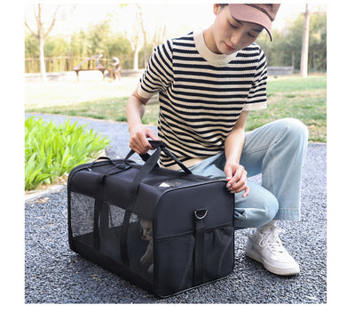 Transportín Portátil Plegable para Perros y Gatos - Bolsa de Viaje Respirable - Image 14
