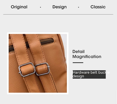 Mochila de Cuero PU de Gran Capacidad para Mujer - Image 13