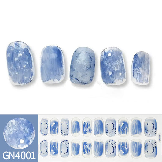 Pegatinas de Uñas Gel sin Horno con Diseño de Líneas Geométricas - Image 13