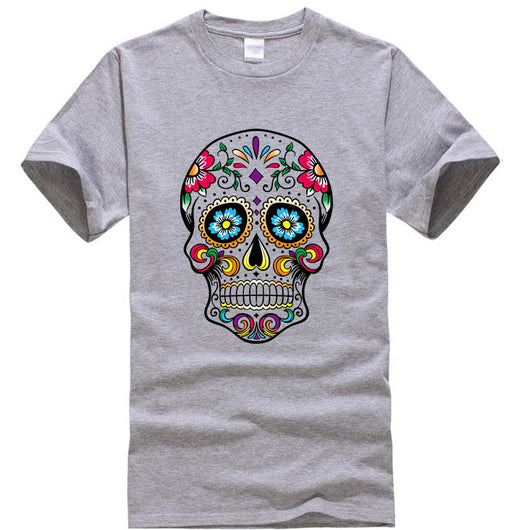 Camiseta Casual Estampado Calavera Manga Corta - Image 8