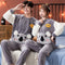 Pijamas de Pareja Estilo Coreano Terciopelo Abrigo Térmico
