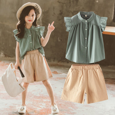 Camisa Ejecutiva con Mangas Cortas y Detalles en Madera - Image 11