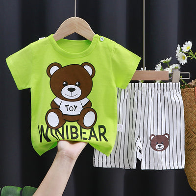 Conjunto Infantil de Algodón Puro con Manga Corta - Image 4