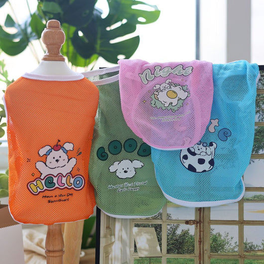 Chaleco Fresco para Mascotas con Estampado de Cuadrícula y Caricaturas - Image 3