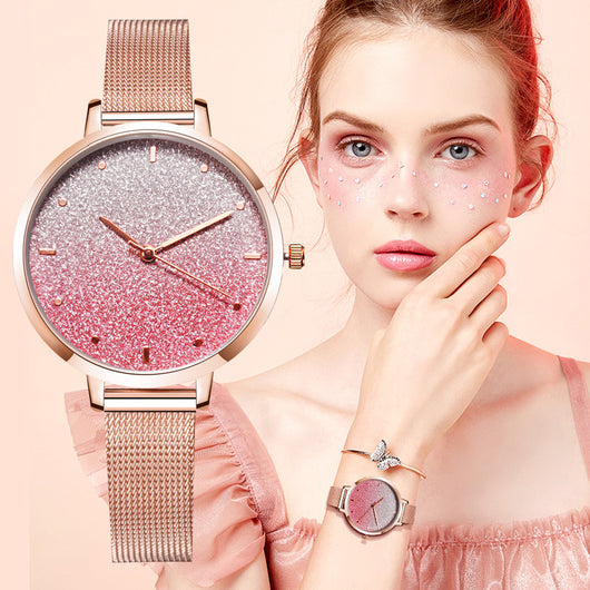 Reloj de mujer con correa fina en oro rosado - Image 7