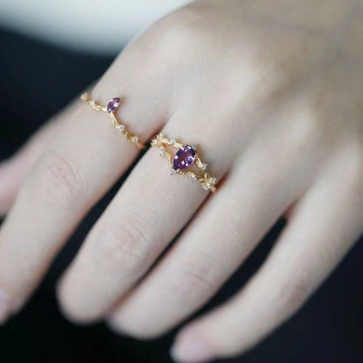 Anillo Vintage de Flores con Cristales - Image 4