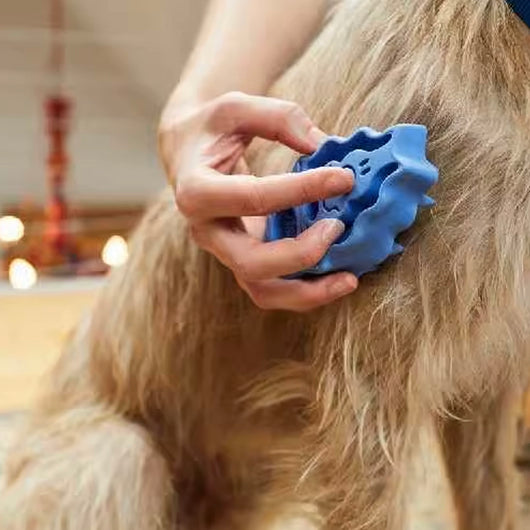 Cepillo de Baño para Perros - Masajeador 2 en 1 Azul - Image 12