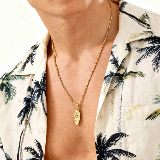 Collar Casual de Acero Inoxidable con Coco para Hombre - Estilo Resort - Image 14