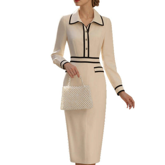 Vestido Camisero Largo Inspirado en la Moda Francesa para Otoño - Image 5
