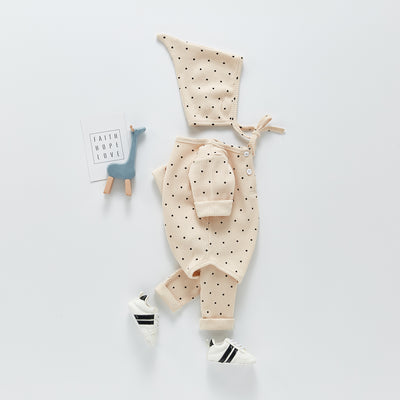 Conjunto de Tres Piezas Bebé Lunares - Mameluco Cómodo y Elegante - Image 13